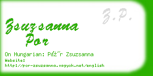 zsuzsanna por business card